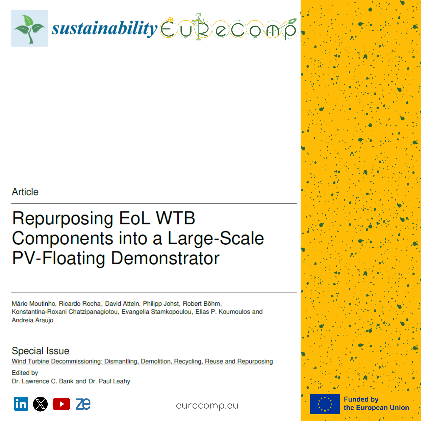 New Publication: Repurposing End-of-Life Wind Turbine Blades into Floating PV Demonstrator
